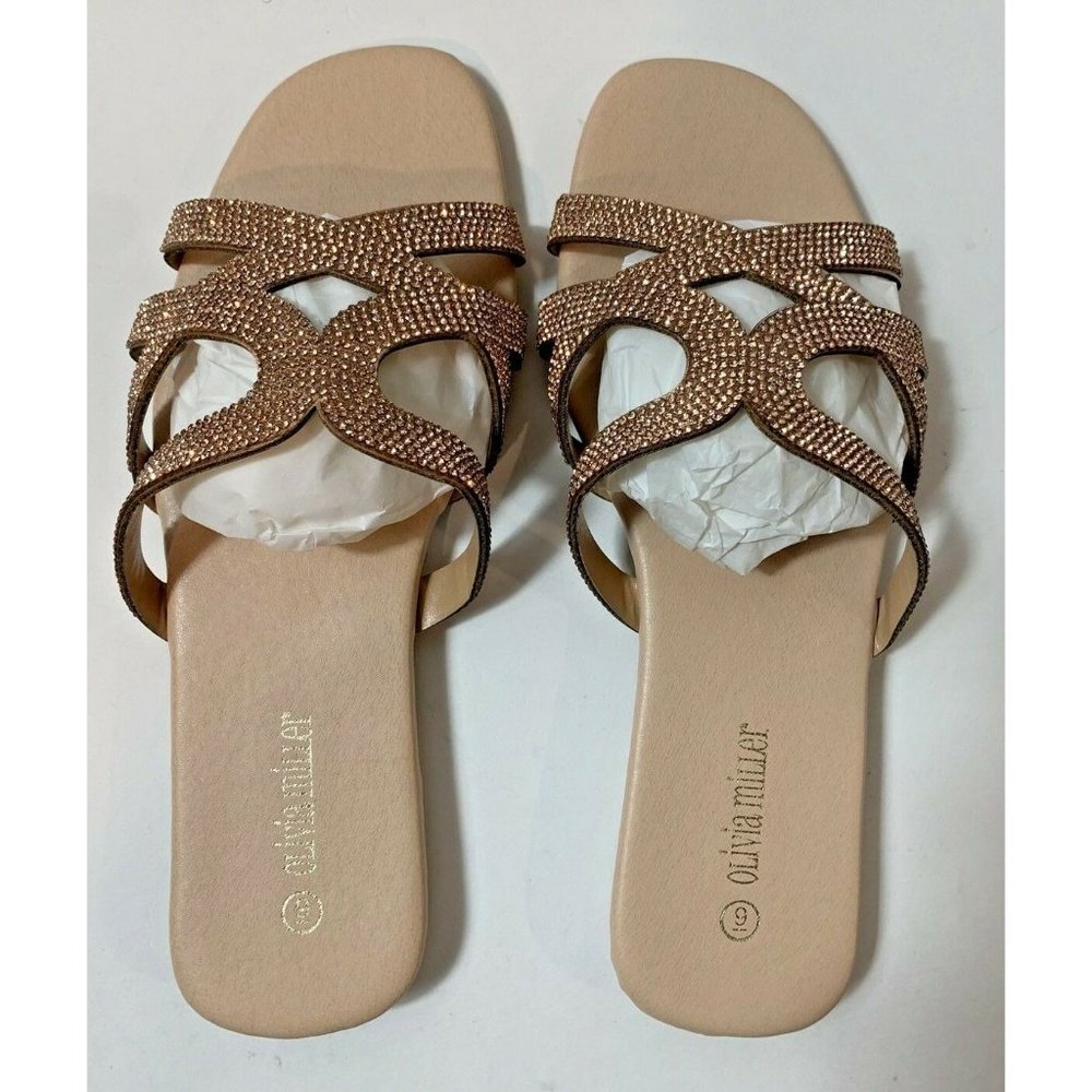 Olivia Miller Rose Gold Color Slip on Flats Size 9 New